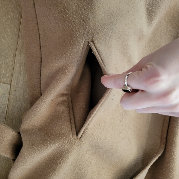 ONLY beige wrap wool coat with belt. Vegan, cruelty free 🤍 - Picture 12 of 15